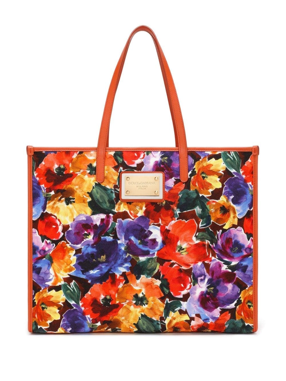 Dolce & Gabbana floral-print cotton-blend shoulder bag