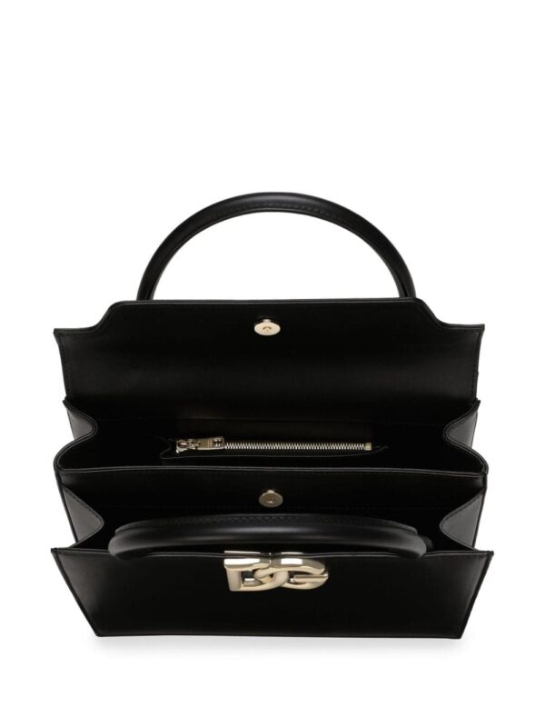 Dolce & Gabbana logo-plaque leather tote bag - Image 5
