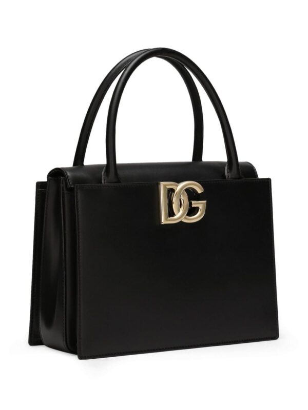 Dolce & Gabbana logo-plaque leather tote bag - Image 4