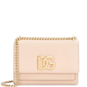 Dolce & Gabbana logo-plaque leather crossbody bag