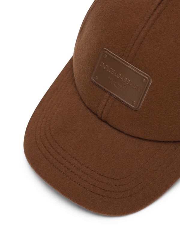 Dolce & Gabbana logo-plaque wool baseball cap - Image 2