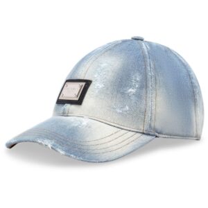 Dolce & Gabbana logo-plaque distressed baseball cap
