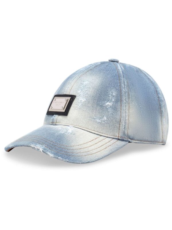 Dolce & Gabbana logo-plaque distressed baseball cap