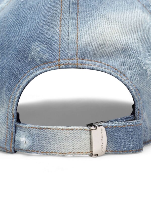 Dolce & Gabbana logo-plaque distressed baseball cap - Image 2