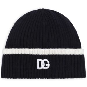 Dolce & Gabbana logo-embroidered cotton beanie