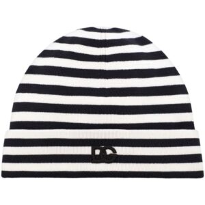 Dolce & Gabbana stripe-pattern silk beanie