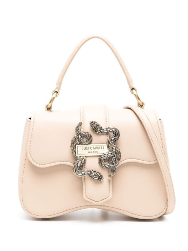 Just Cavalli logo-plaque fux-leather tote bag