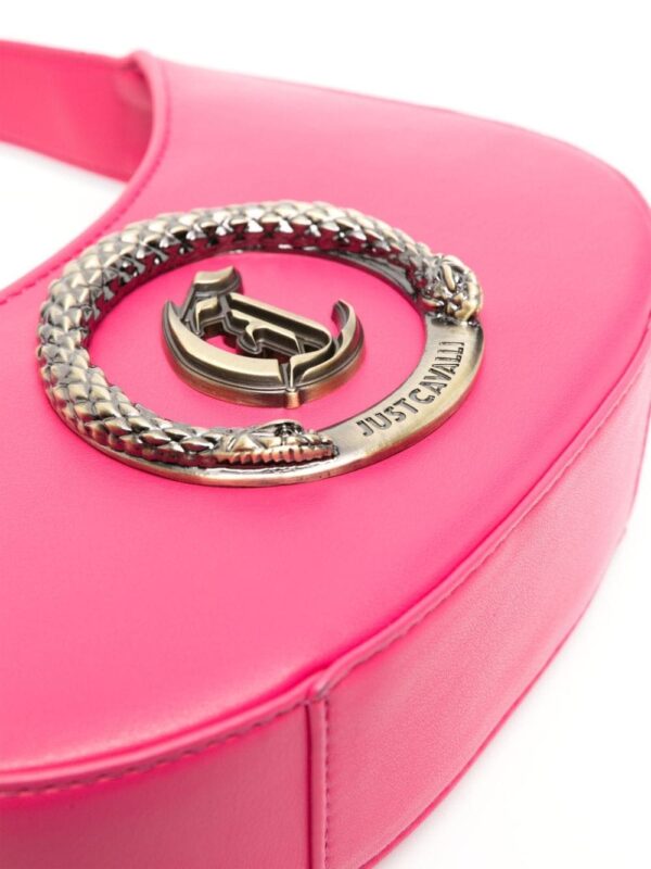 Just Cavalli logo-plaque snake-detail tote bag - Image 4