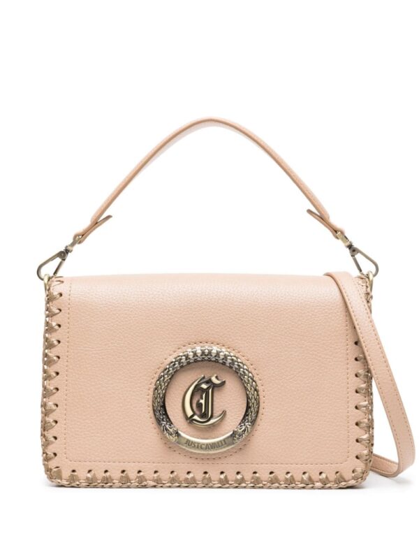 Just Cavalli faux-leather metallic-snake shoulder bag