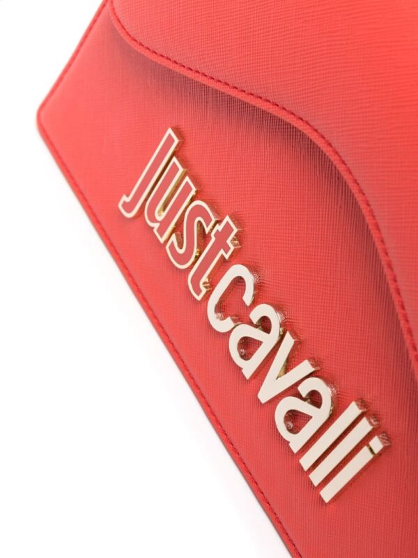 Just Cavalli Range logo-plaque textured tote bag - Image 4