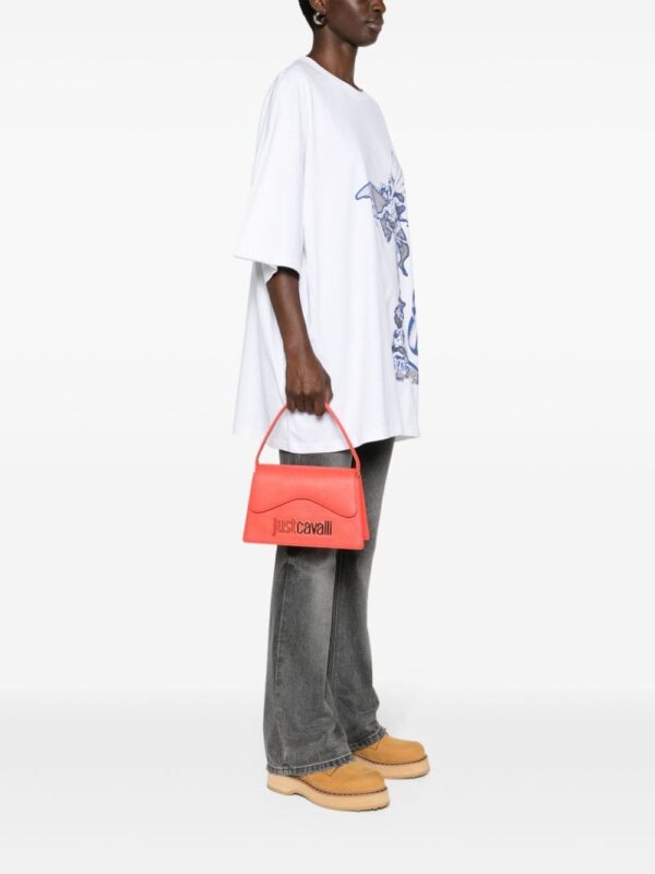 Just Cavalli Range logo-plaque textured tote bag - Image 2