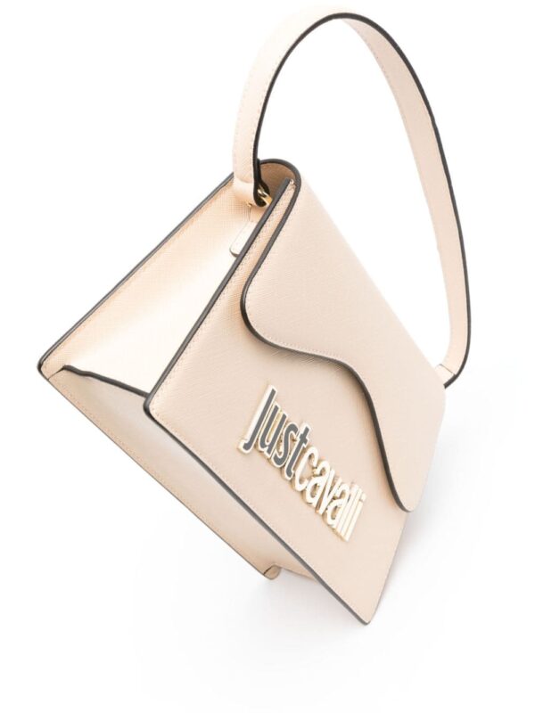 Just Cavalli logo-lettering saffiano-leather tote bag - Image 4