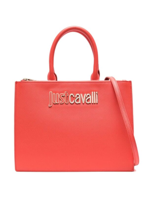 Just Cavalli logo-lettering faux-leather tote bag