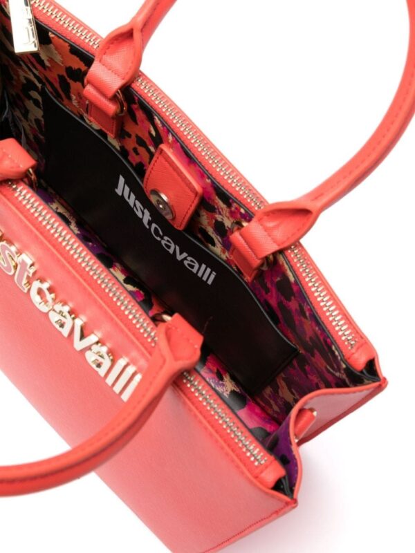 Just Cavalli logo-lettering faux-leather tote bag - Image 5