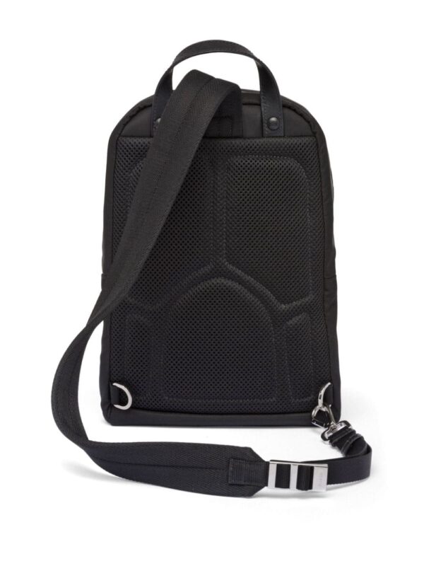Prada enamel triangle-logo backpack