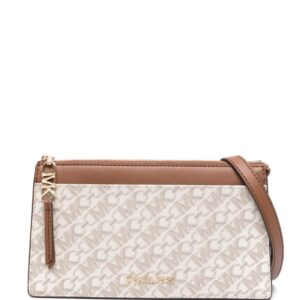 Michael Kors monogram-pattern leather crossboby bag