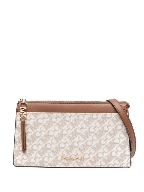 Michael Kors monogram-pattern leather crossboby bag