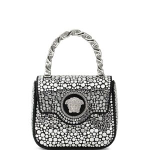 Versace La Medusa crystal-embellished mini bag
