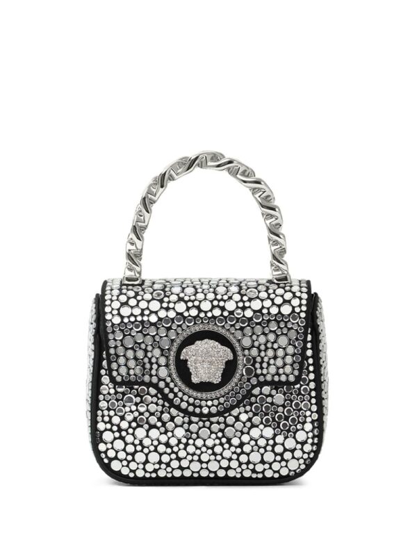 Versace La Medusa crystal-embellished mini bag