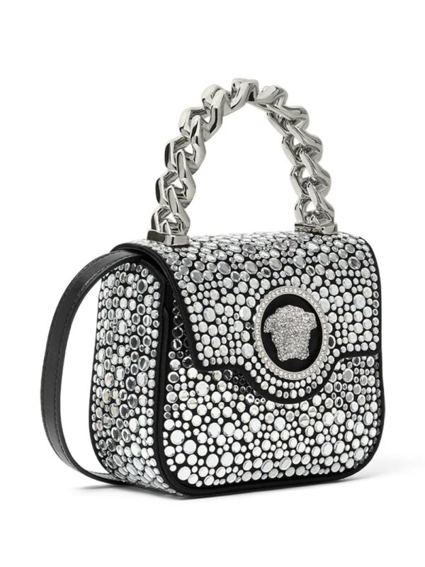 Versace La Medusa crystal-embellished mini bag - Image 4
