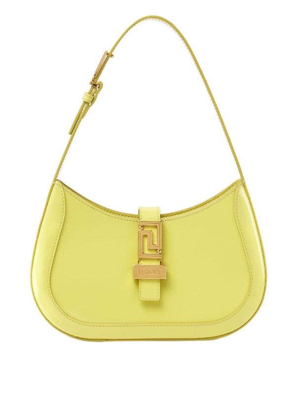 Versace Greca-detail leather shoulder bag