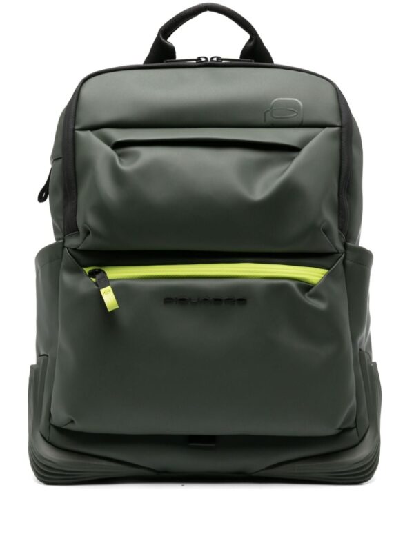 PIQUADRO logo-embossed leather backpack