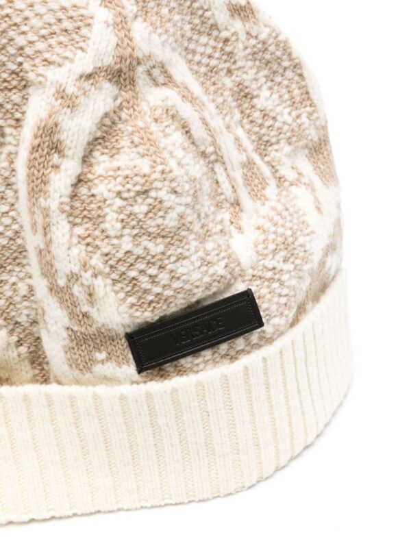 Versace Barocco jacquard wool beanie - Image 2