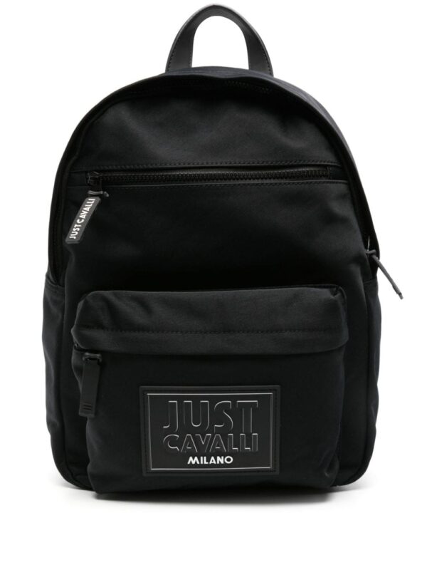 Just Cavalli logo-patch padded backpack