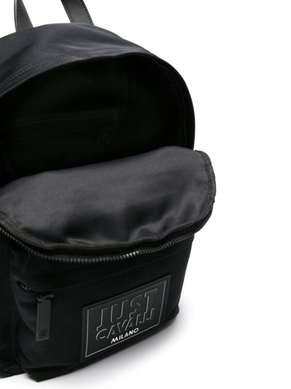Just Cavalli logo-patch padded backpack - Image 5