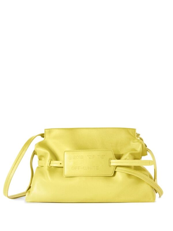Off-White Zip Tie leather clutch bag