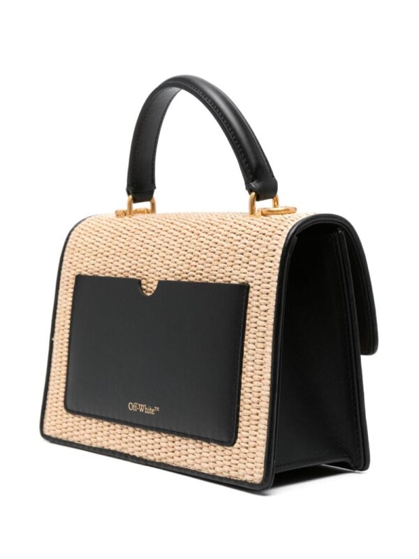 Off-White Jitney 1.4 raffia tote bag - Image 3
