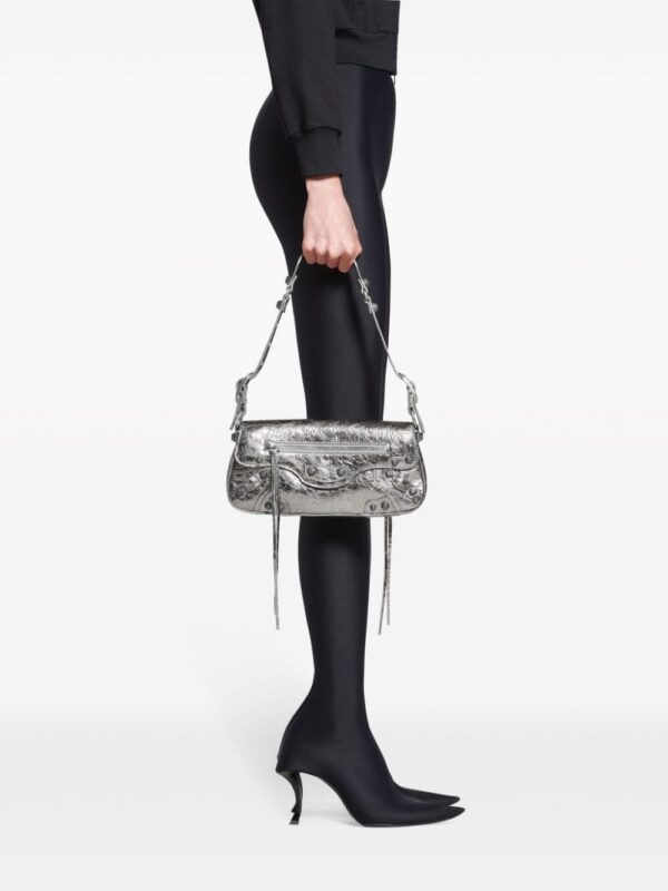 Balenciaga small Le Cagole metallic shoulder bag - Image 3