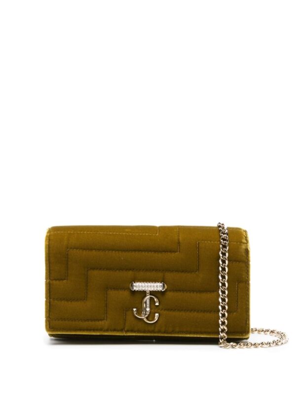 Jimmy Choo Avenue quilted velvet crossbody bag