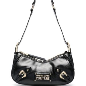 Versace Jeans Couture logo-patch faux-leather shoulder bag