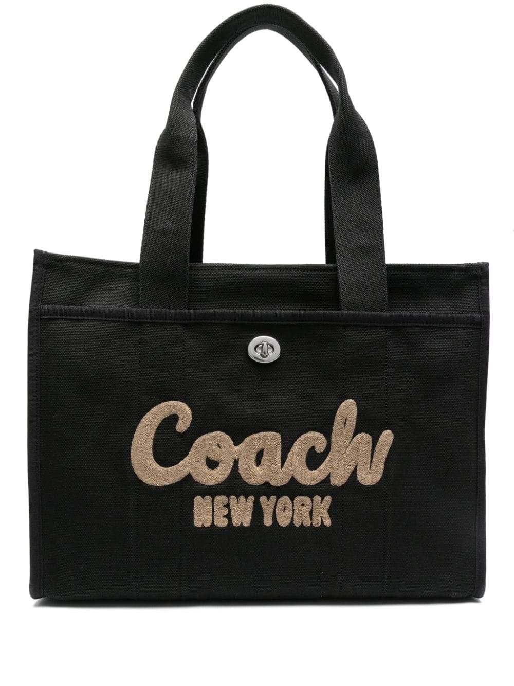 Coach logo-embroidered canvas tote bag