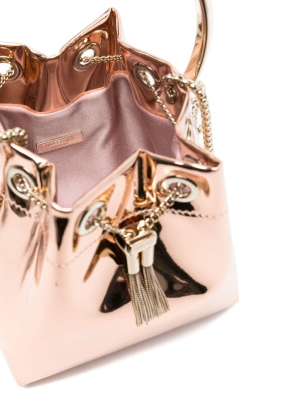 Jimmy Choo Bon Bon patent-finish bucket bag - Image 5