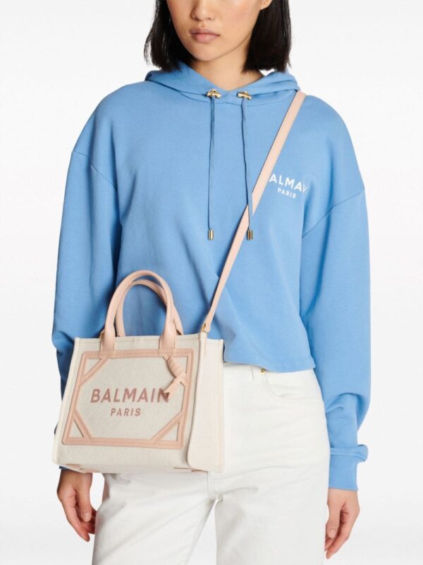 Balmain small B-Army canvas tote bag - Image 3
