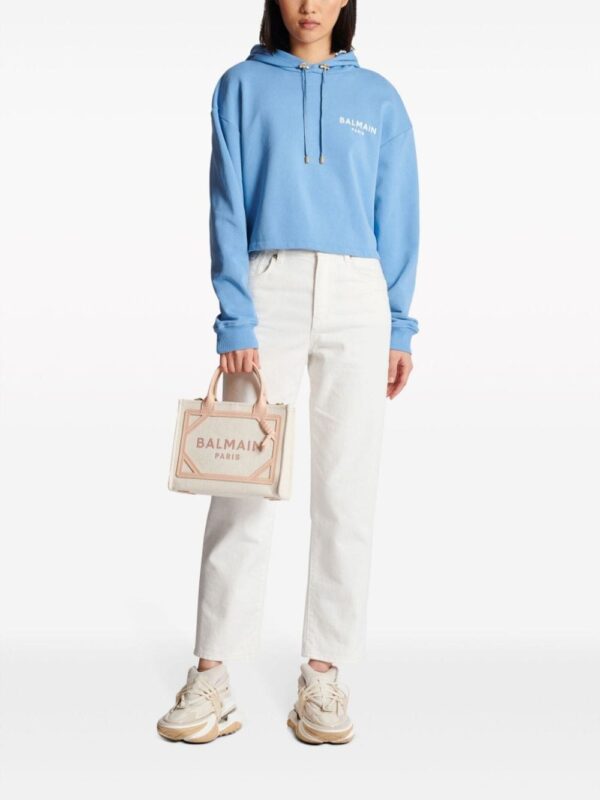 Balmain small B-Army canvas tote bag - Image 2