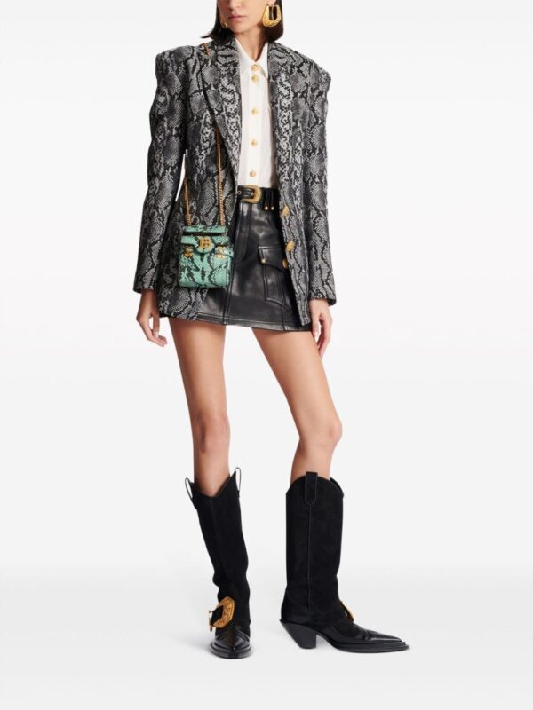 Balmain mini B-Buzz 12 snakeskin-effect handbag - Image 2