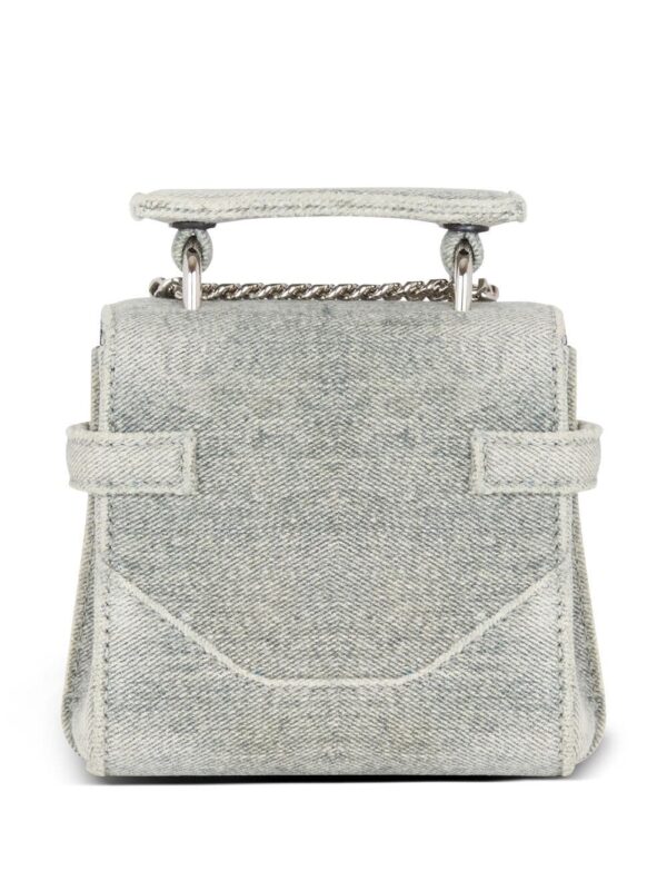 Balmain mini B-Buzz 12 denim handbag - Image 4