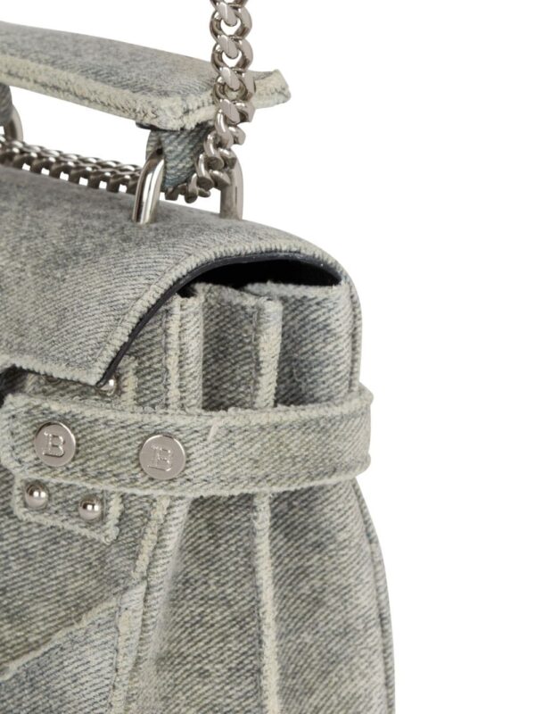 Balmain mini B-Buzz 12 denim handbag - Image 5