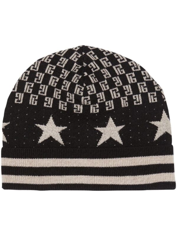 Balmain monogram intarsia-knit beanie