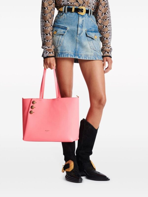 Balmain Embleme leather tote bag - Image 3