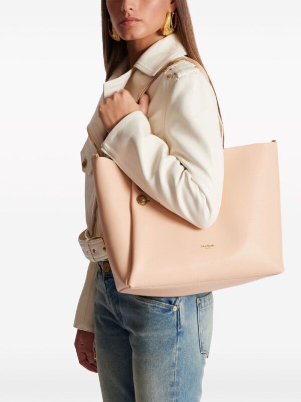 Balmain Embleme leather tote bag - Image 3