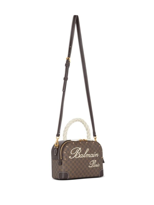 Balmain mini Monogram leather tote bag - Image 4