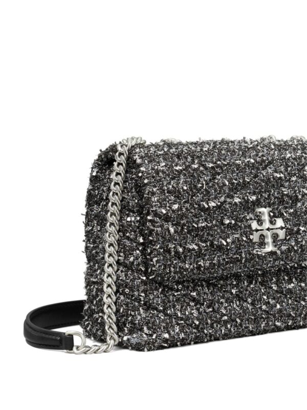Tory Burch small Kira lurex-detail tweed crossbody bag - Image 3
