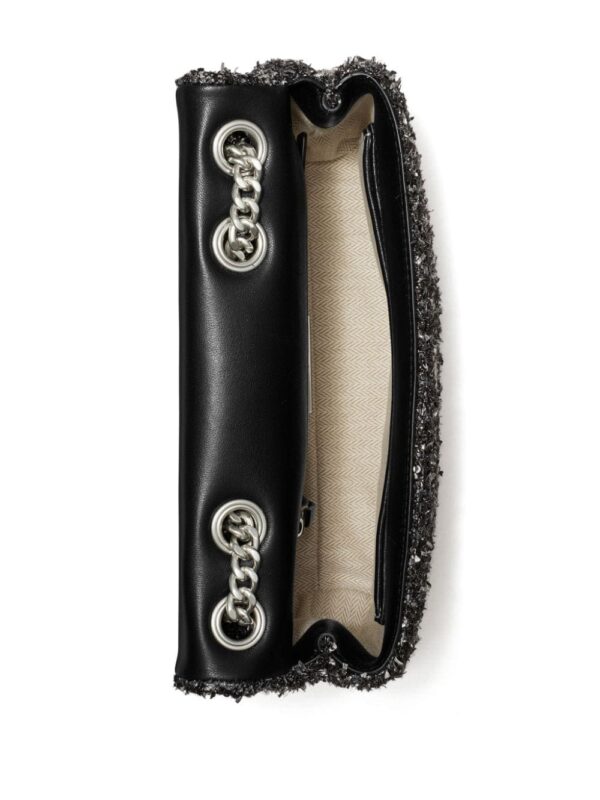 Tory Burch small Kira lurex-detail tweed crossbody bag - Image 4