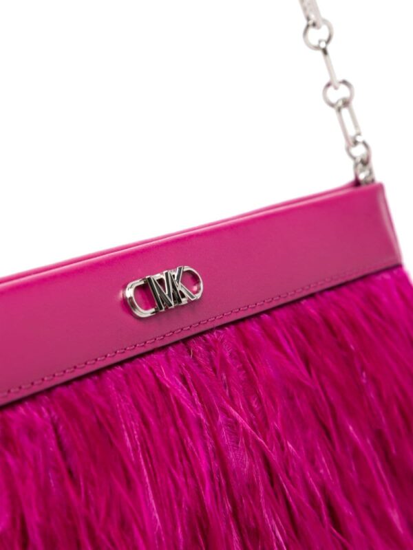 Michael Kors Tabitha feather-embellished leather shoulder bag - Image 4