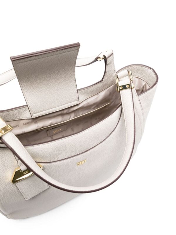 DKNY logo-lettering faux-leather shoulder bag - Image 5