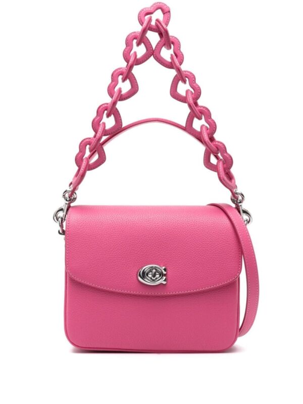 Coach logo-plaque leather shoulder bag